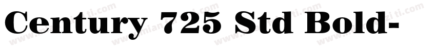 Century 725 Std Bold字体转换